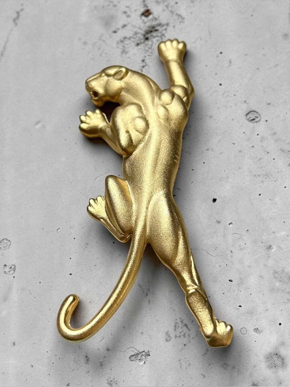 Panther Statement Brooch 1980s Gold-tone Vintage Retro - Picture 5 of 13
